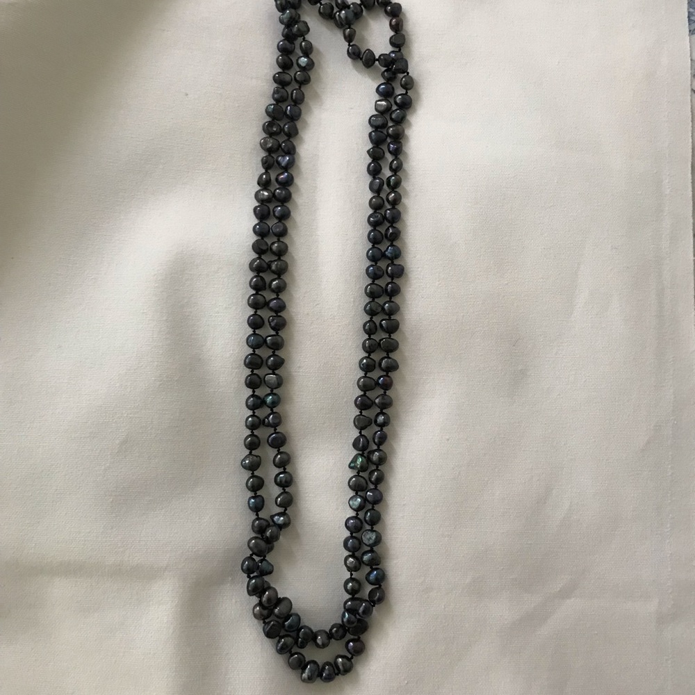 Mother Pearl long strand necklace